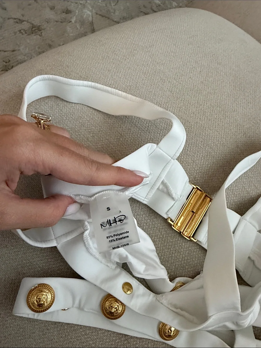 Monica Hansen Rich and Fab Cutout Bikini Top - Picture 7 of 7